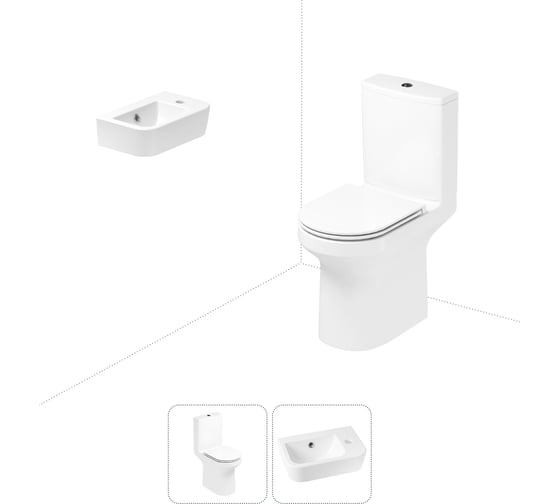 Изображение товара Безободковый напольный унитаз Lavinia Boho Grance Hill Rimless в комплекте 2 в 1 202008291