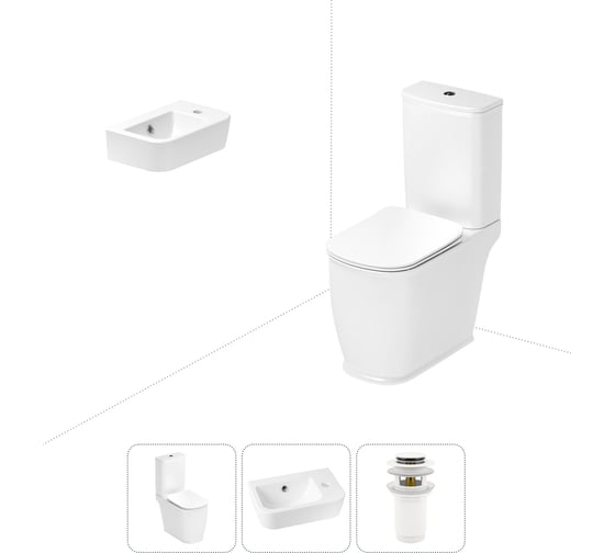 Изображение товара Унитаз-компакт Lavinia Boho Bell Pro в комплекте 3 в 1 для туалета 202008324