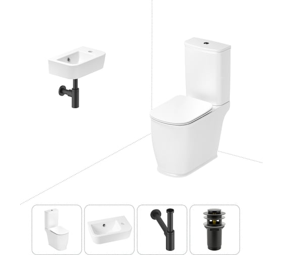 Изображение товара Унитаз-компакт Lavinia Boho Bell Pro в комплекте 4 в 1 для туалета 202008411