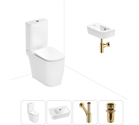 Изображение товара Унитаз-компакт Lavinia Boho Bell Pro в комплекте 4 в 1 для туалета 202008457