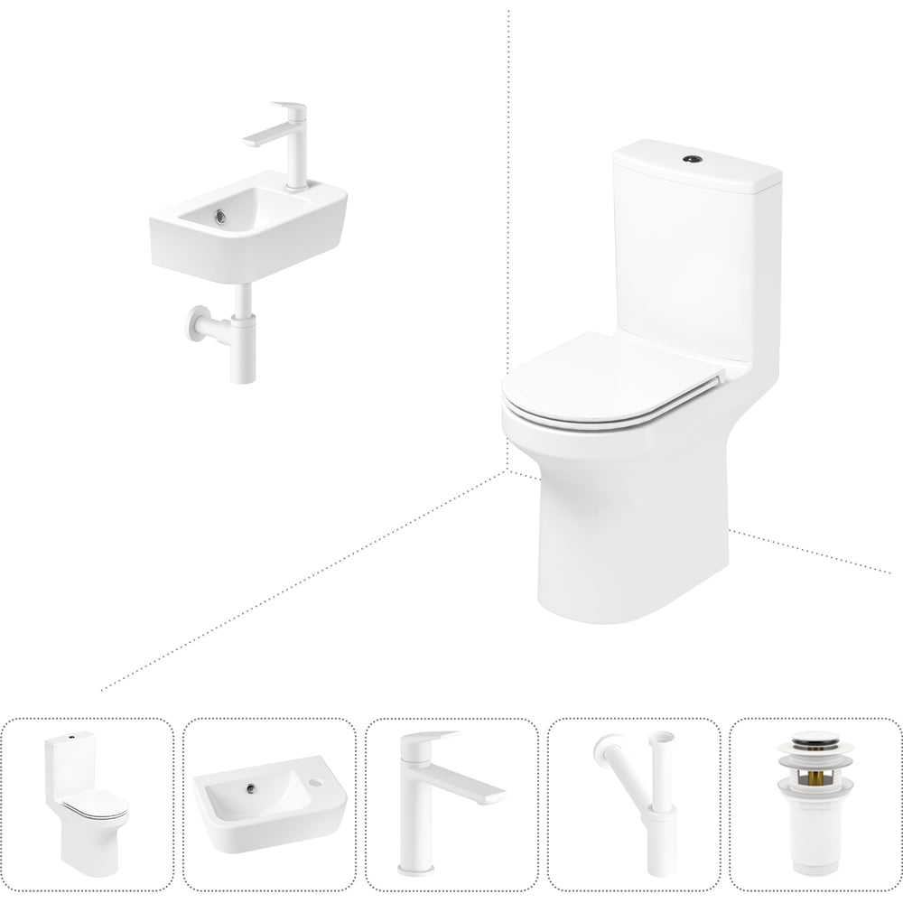 Изображение товара Безободковый напольный унитаз Lavinia Boho Grance Hill Rimless 5 в 1