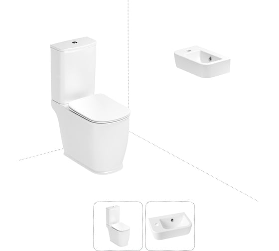 Изображение товара Унитаз-компакт Lavinia Boho Bell Pro в комплекте 2 в 1 для туалета 202008299