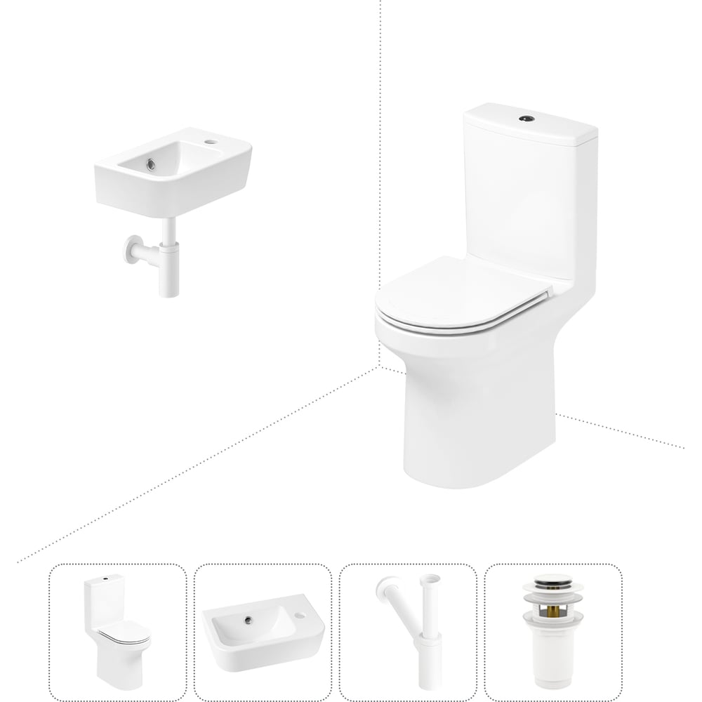 Изображение товара Безободковый напольный унитаз Lavinia Boho Grance Hill Rimless 202008419