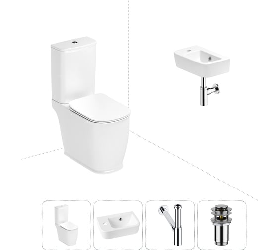 Изображение товара Унитаз-компакт Lavinia Boho Bell Pro в комплекте 4 в 1 для туалета 202008455