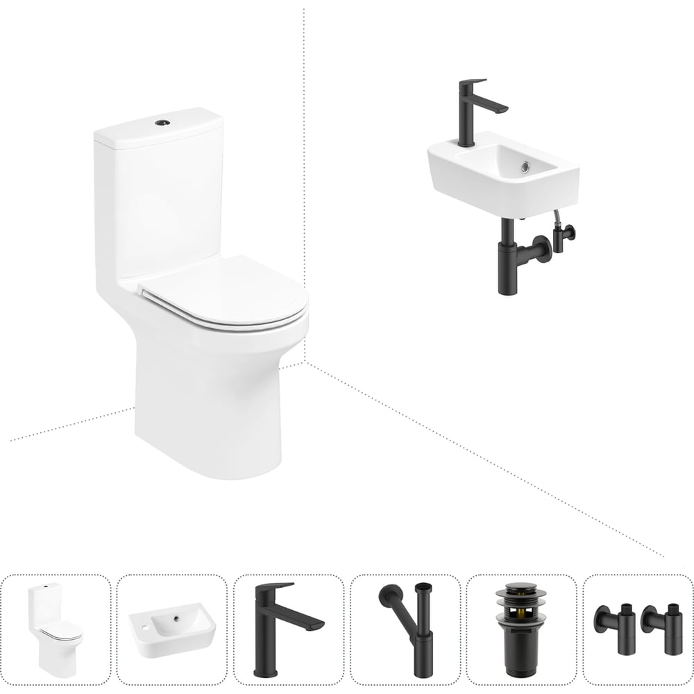 Изображение товара Безободковый напольный унитаз Lavinia Boho Grance Hill Rimless 6 в 1