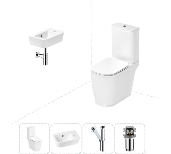 Изображение товара Унитаз-компакт Lavinia Boho Bell Pro в комплекте 4 в 1 для туалета 202008410