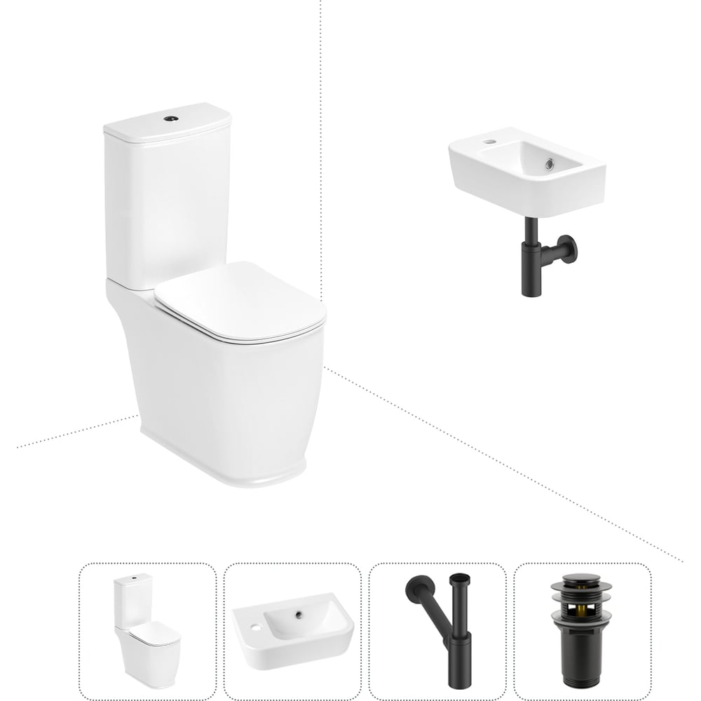 Изображение товара Унитаз-компакт Lavinia Boho Bell Pro безободковый с микролифтом и каскадным сливом