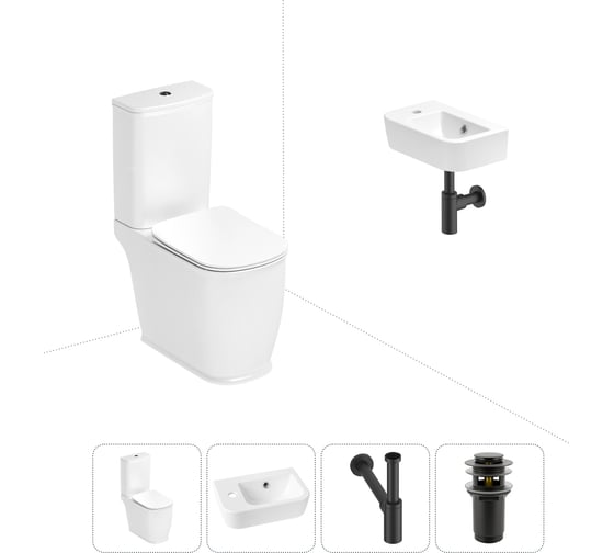 Изображение товара Унитаз-компакт Lavinia Boho Bell Pro в комплекте 4 в 1 для туалета 202008456