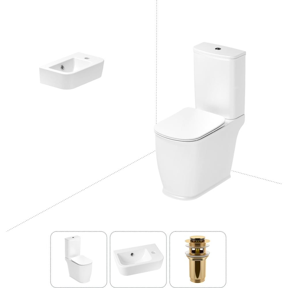 Изображение товара Унитаз-компакт Lavinia Boho Bell Pro с раковиной и бачком