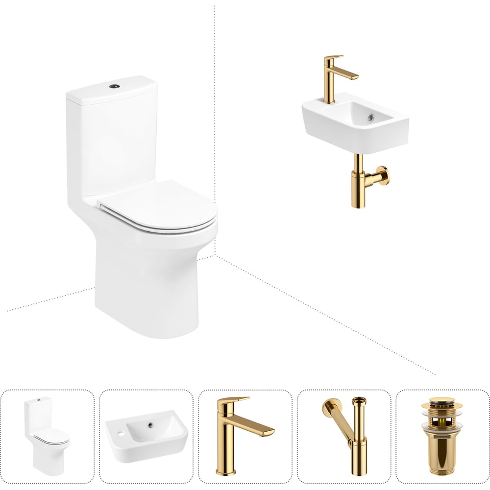 Изображение товара Безободковый напольный унитаз Lavinia Boho Grance Hill Rimless 5 в 1