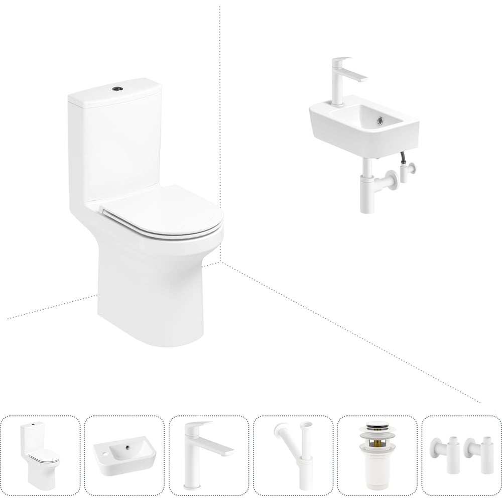 Изображение товара Безободковый напольный унитаз Lavinia Boho Grance Hill Rimless 6 в 1