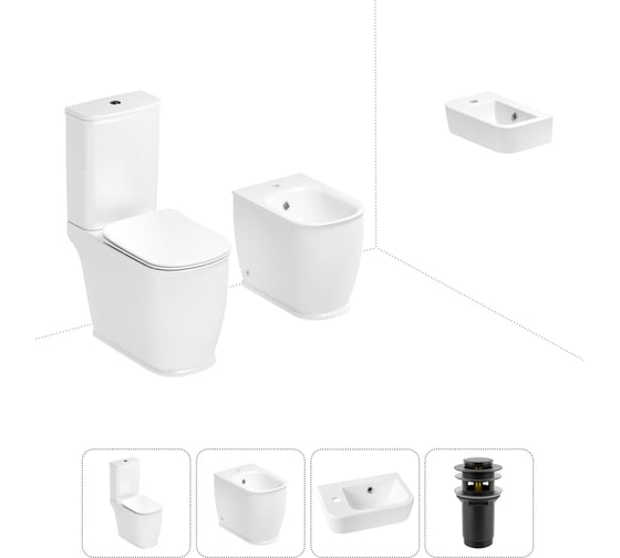 Изображение товара Унитаз-компакт Lavinia Boho Bell Pro в комплекте 4 в 1 для туалета 202008887