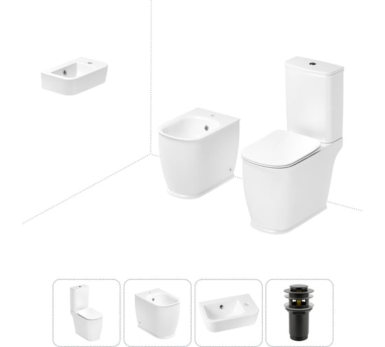 Изображение товара Унитаз-компакт Lavinia Boho Bell Pro в комплекте 4 в 1 для туалета 202008867
