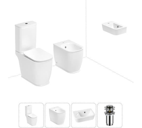 Изображение товара Унитаз-компакт Lavinia Boho Bell Pro в комплекте 4 в 1 для туалета 202008886