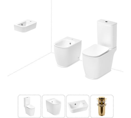 Изображение товара Унитаз-компакт Lavinia Boho Bell Pro в комплекте 4 в 1 для туалета 202008868