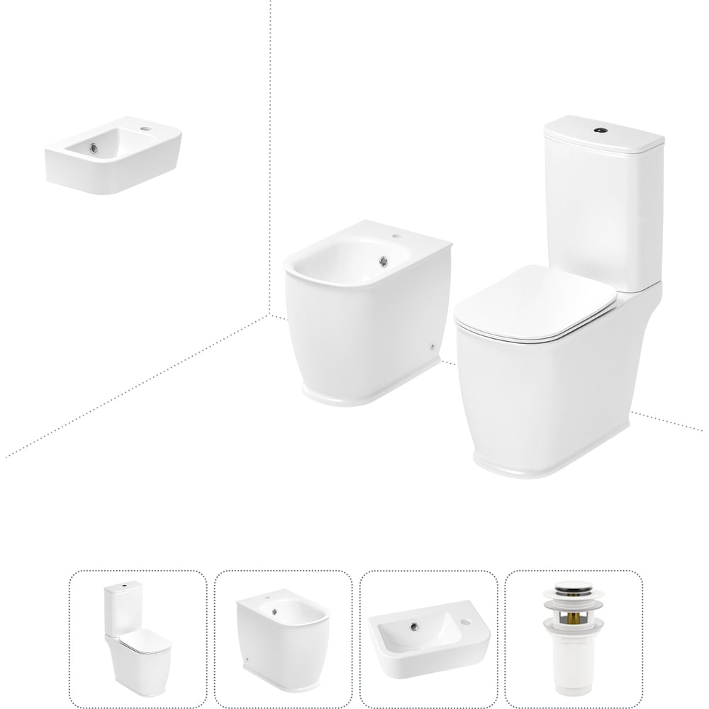 Изображение товара Унитаз-компакт Lavinia Boho Bell Pro 4 в 1 с антибактериальным покрытием