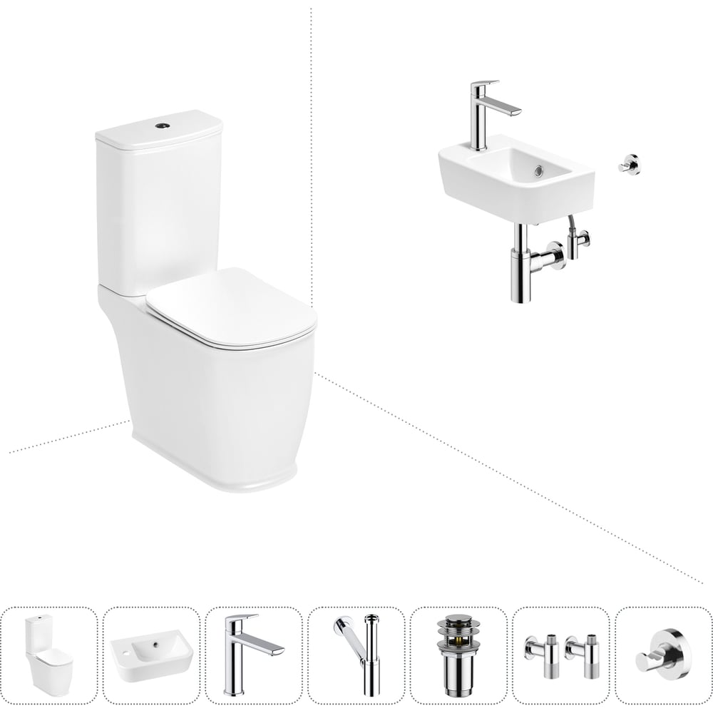 Изображение товара Унитаз-компакт Lavinia Boho Bell Pro в комплекте 7 в 1 для туалета 202008815