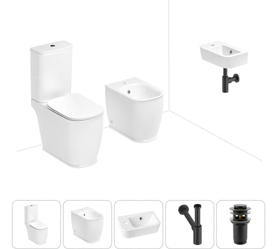 Изображение товара Унитаз-компакт Lavinia Boho Bell Pro в комплекте 5 в 1 для туалета 202008927