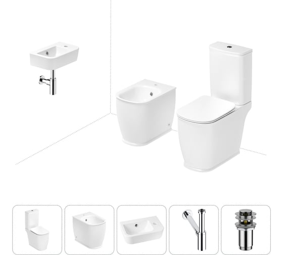 Изображение товара Унитаз-компакт Lavinia Boho Bell Pro в комплекте 5 в 1 для туалета 202008906