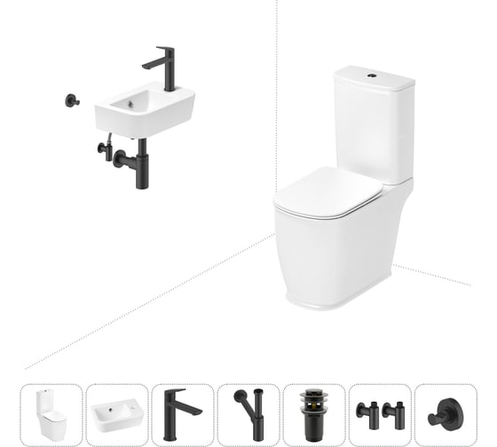 Изображение товара Унитаз-компакт Lavinia Boho Bell Pro в комплекте 7 в 1 для туалета 202008771