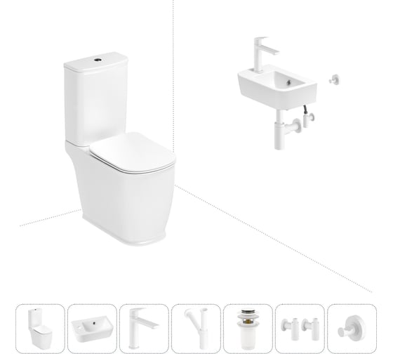 Изображение товара Унитаз-компакт Lavinia Boho Bell Pro в комплекте 7 в 1 для туалета 202008819