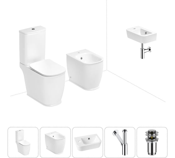 Изображение товара Унитаз-компакт Lavinia Boho Bell Pro в комплекте 5 в 1 для туалета 202008926