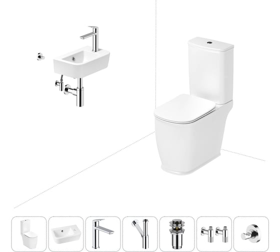 Изображение товара Унитаз-компакт Lavinia Boho Bell Pro в комплекте 7 в 1 для туалета 202008770