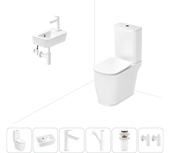 Изображение товара Унитаз-компакт Lavinia Boho Bell Pro в комплекте 6 в 1 для туалета 202008594