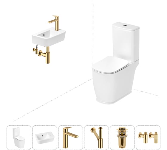 Изображение товара Унитаз-компакт Lavinia Boho Bell Pro в комплекте 6 в 1 для туалета 202008592