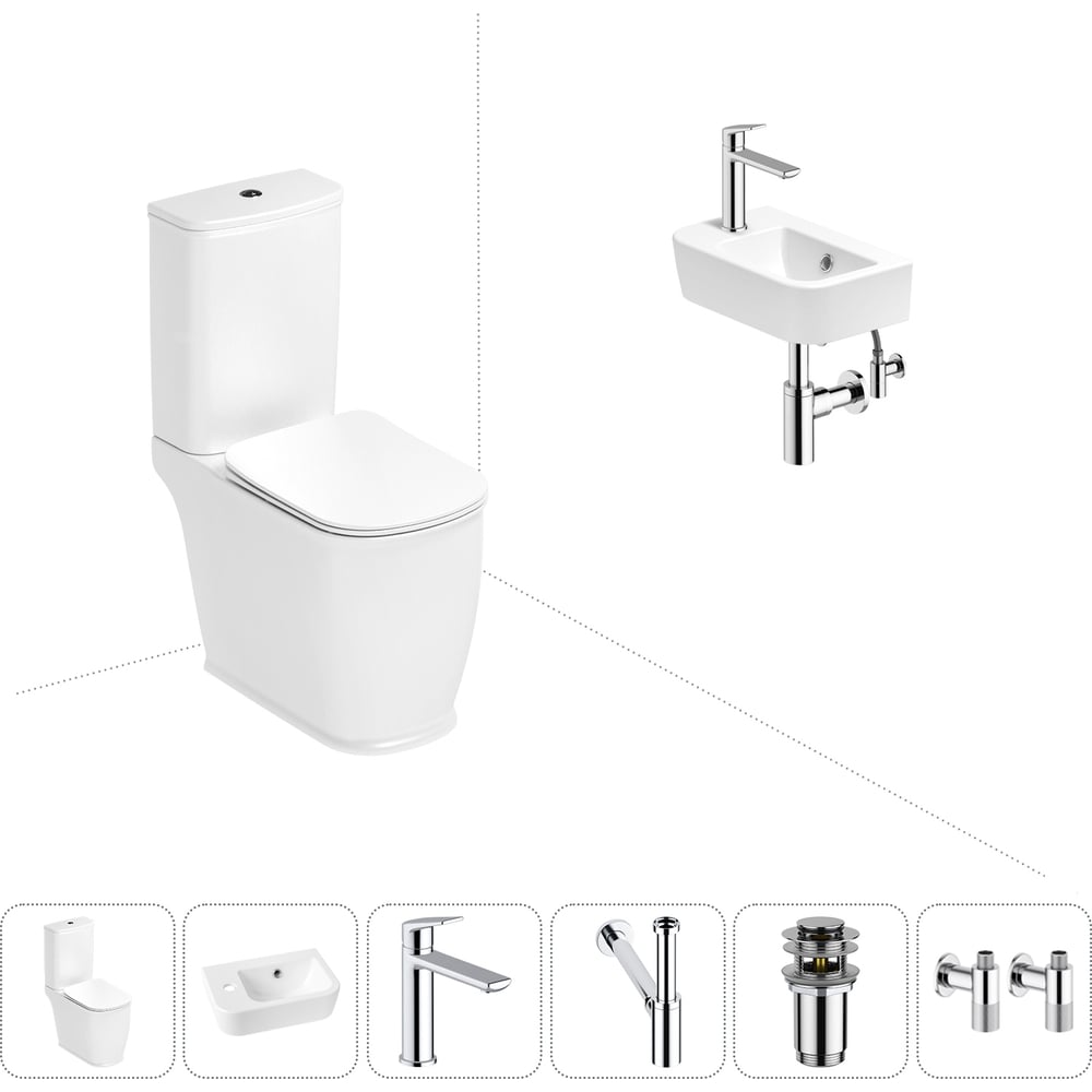 Изображение товара Унитаз-компакт Lavinia Boho Bell Pro 6 в 1 белый санфарфор