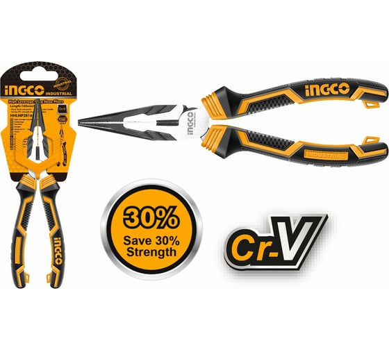 Изображение товара Тонкогубцы INGCO 160мм INDUSTRIAL HHLNP28160