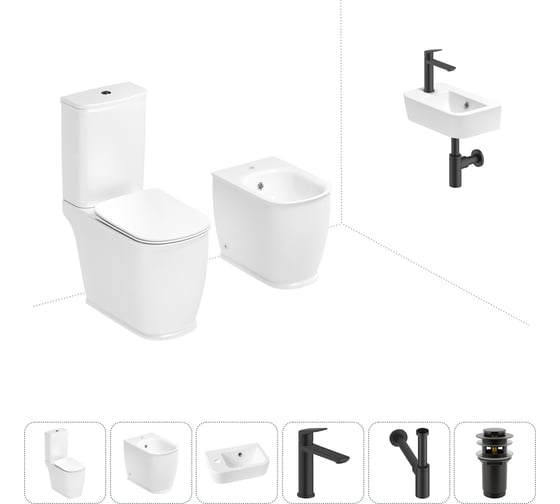 Изображение товара Унитаз-компакт Lavinia Boho Bell Pro в комплекте 6 в 1 для туалета 202008967