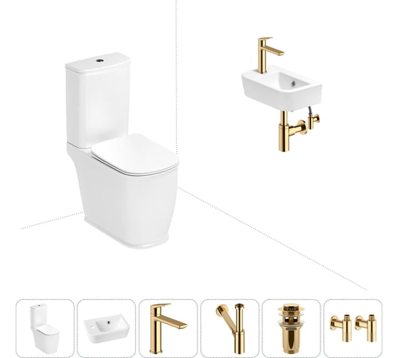 Изображение товара Унитаз-компакт Lavinia Boho Bell Pro в комплекте 6 в 1 для туалета 202008637