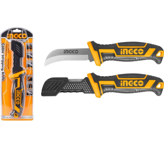 Изображение товара Изогнутый нож монтажника INGCO 200 мм HPK82001