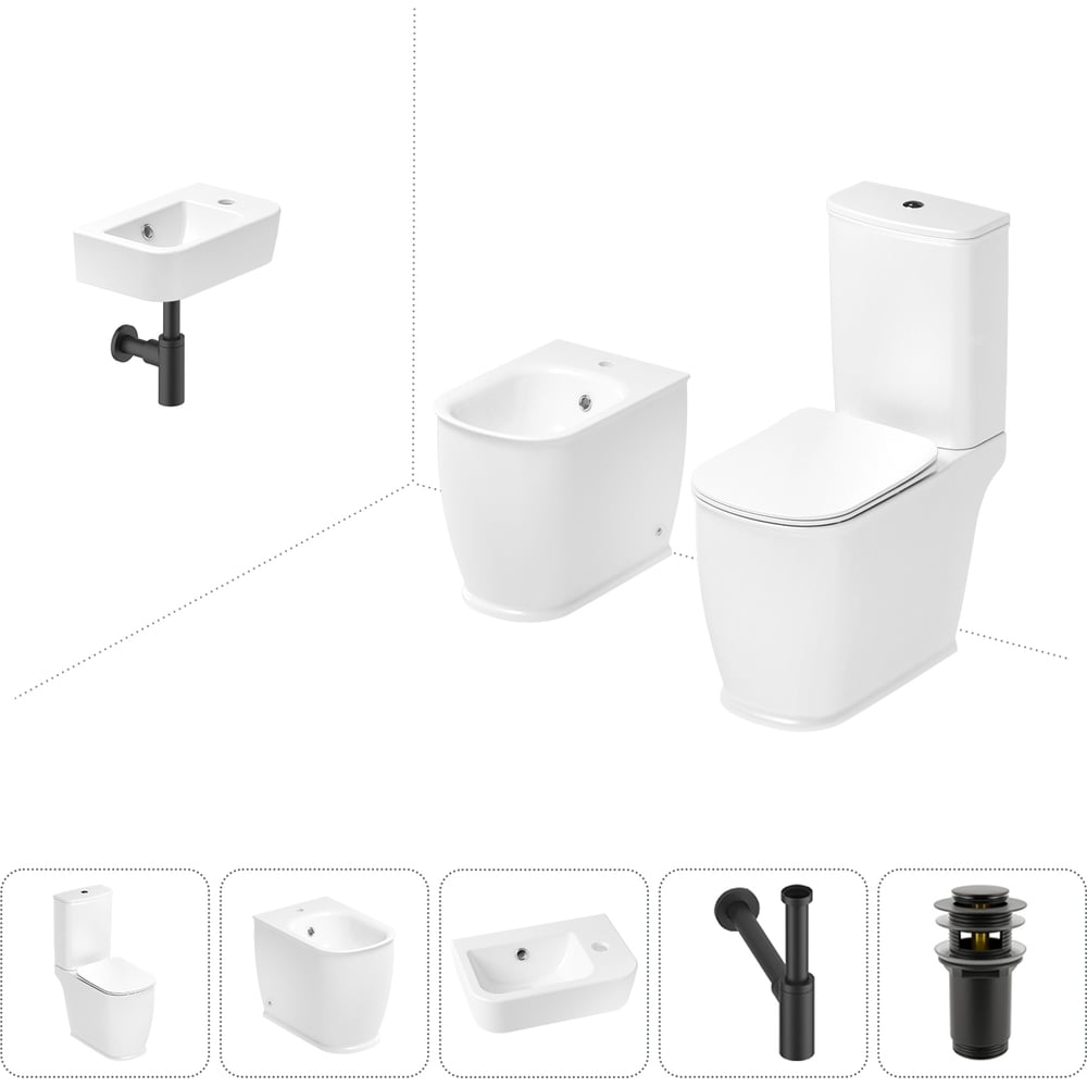 Изображение товара Унитаз-компакт Lavinia Boho Bell Pro комплект 5 в 1 для туалета