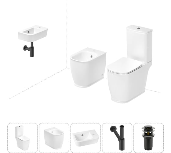 Изображение товара Унитаз-компакт Lavinia Boho Bell Pro в комплекте 5 в 1 для туалета 202008907