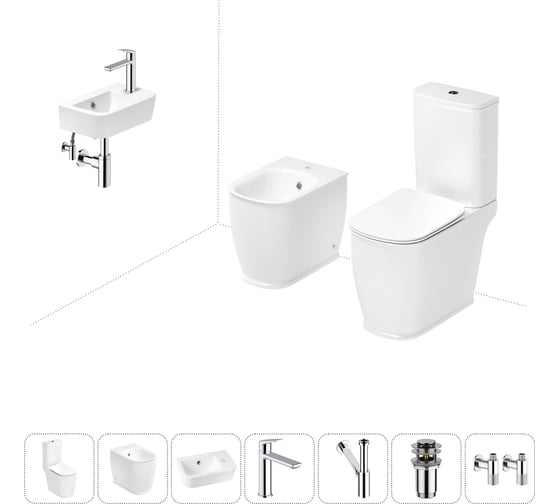 Изображение товара Унитаз-компакт Lavinia Boho Bell Pro в комплекте 7 в 1 для туалета 202008986