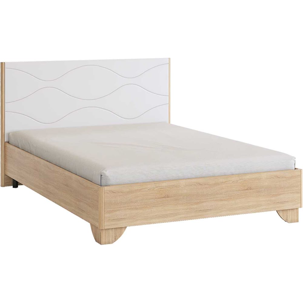 Изображение товара Кровать соснованием Зара Комфорт 140x200 см дуб сонома белый современная мебель