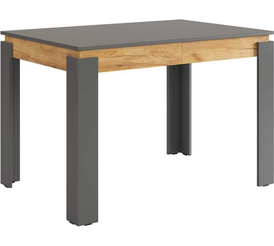 Изображение товара Обеденный раздвижной стол Гермес 2 графит/дуб крафт золотой KM-0209.3319