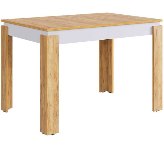 Изображение товара Обеденный раздвижной стол Гермес 2 дуб крафт золотой/белое дерево KM-0209.2563