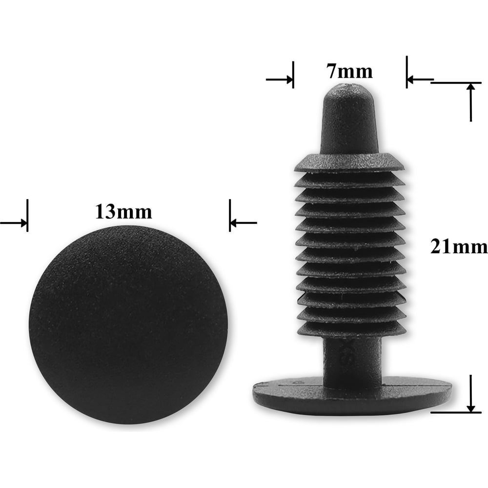 Изображение товара Автокрепеж для GM 10 шт КрепАвто для Chevrolet и Opel, пластик, черный