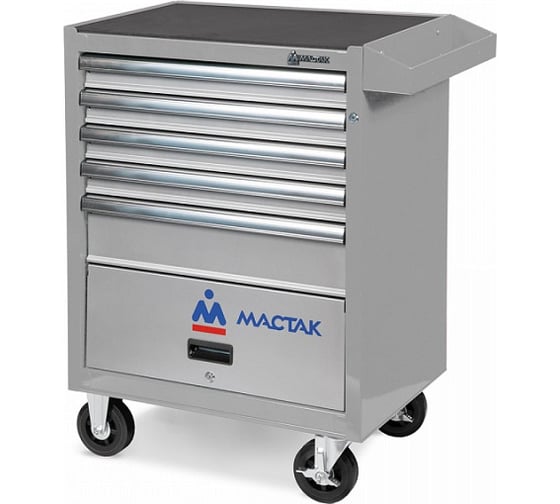 Изображение товара Набор инструментов МАСТАК "СТАНДАРТ" в серой тележке, 186 предметов 52-05186G