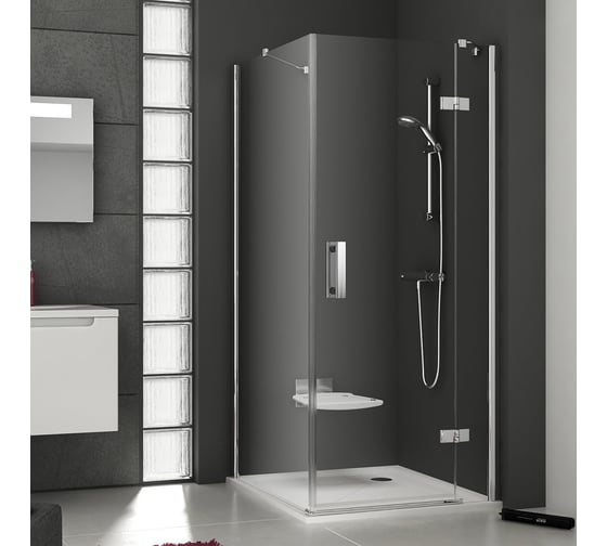 Изображение товара Неподвижная стенка для двери Ravak SmartLine SMPS-80 R правая, профиль хром, прозрачное стекло 9SP40A00Z1