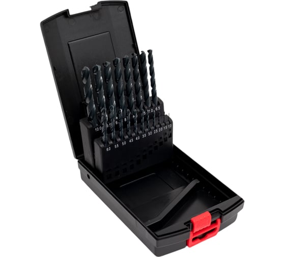 Изображение товара Набор спиральных сверл HSS, 19 шт, диаметры 1.0 - 10.0 мм (шаг 0.5 мм) Wurth 1624000001092 1