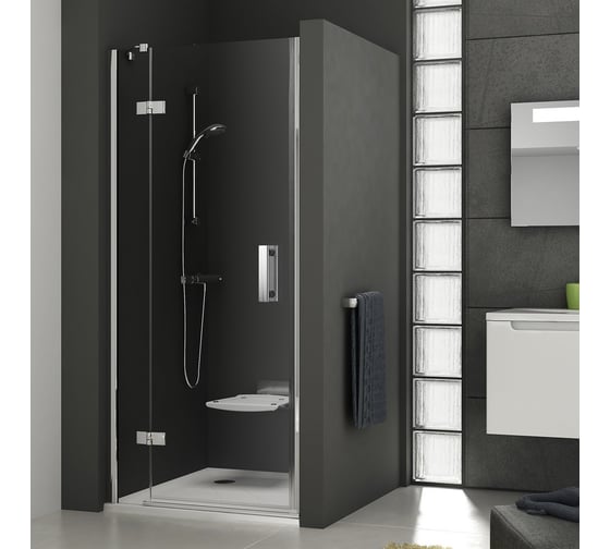 Изображение товара Душевая дверь поворотного типа Ravak SmartLine SMSD2-120 см, левый, профиль хром, прозрачное стекло 0SLGAA00Z1
