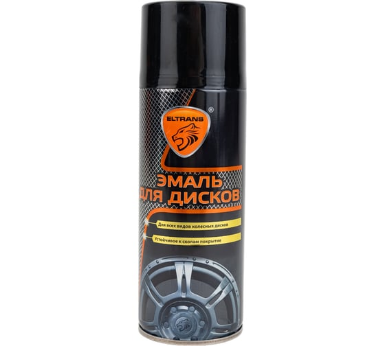 Изображение товара Эмаль для дисков ELTRANS акриловая, черная, аэрозоль, 520 мл EL-0714.13