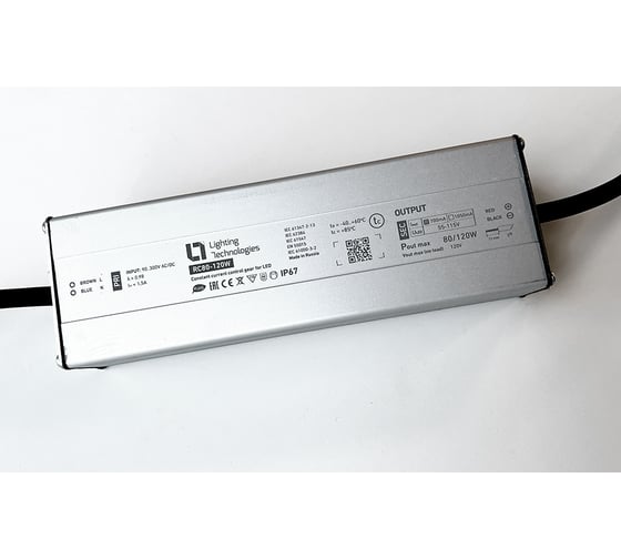 Изображение товара Светодиодный драйвер Световые технологии RC80-120W 0.7A IP67 LED 80Вт 700мА 2002002880