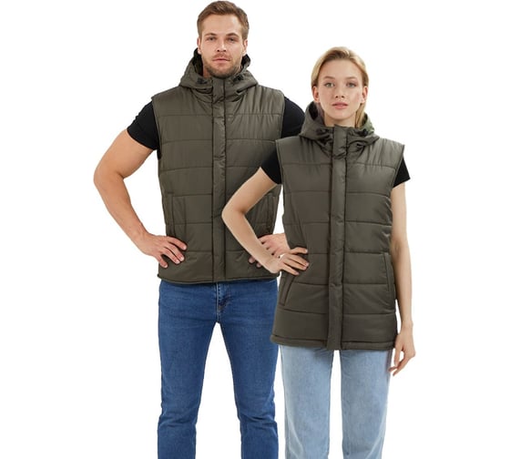 Изображение товара Жилет утеплённый URSUS "ДЕЛЬТА" цвет хаки, ткань Дюспо ЖИЛ966-380/44-46