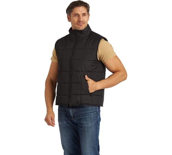 Изображение товара Жилет утеплённый URSUS "Комфорт" черный, ткань Дюспо ЖИЛ001/56-58