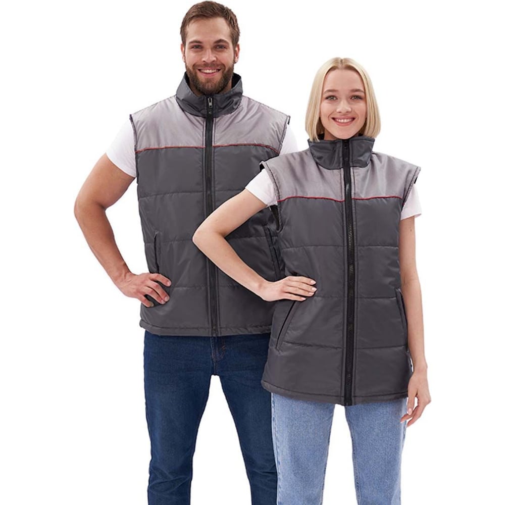 Изображение товара Утепленный жилет URSUS Фаворит темно-серый со светло-серой кокеткой